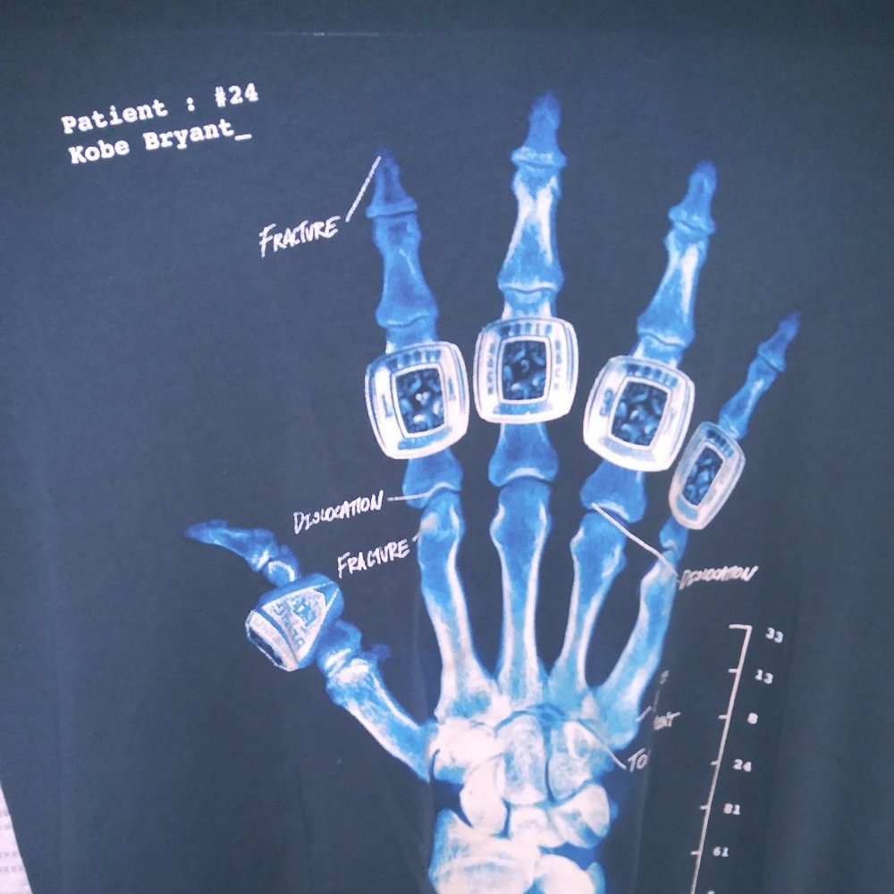 kobe bryant nike hand xray t-shirt